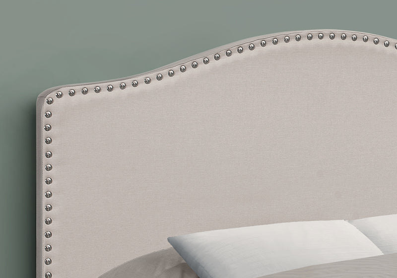 Full Size Beige Linen-look Headboard