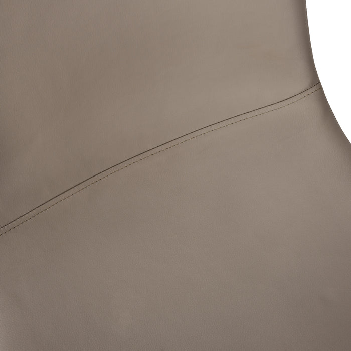 Curved Backrest Taupe Leather-look Black Bar Stool