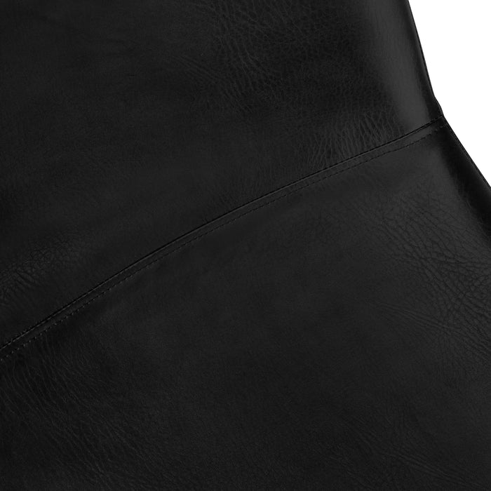 Curved Backrest Black Leather-look  Black Bar Stool