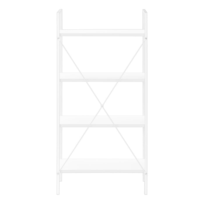 White White Metal Bookcase
