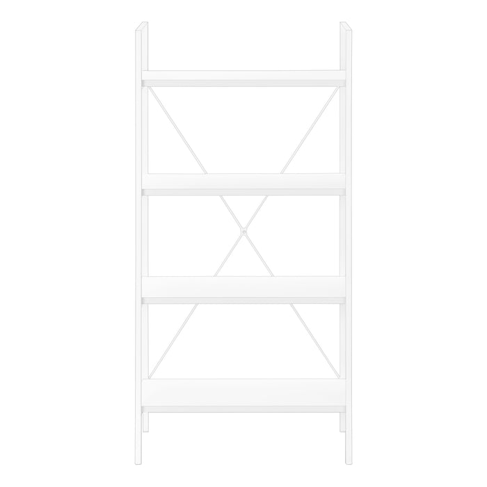 White White Metal Bookcase