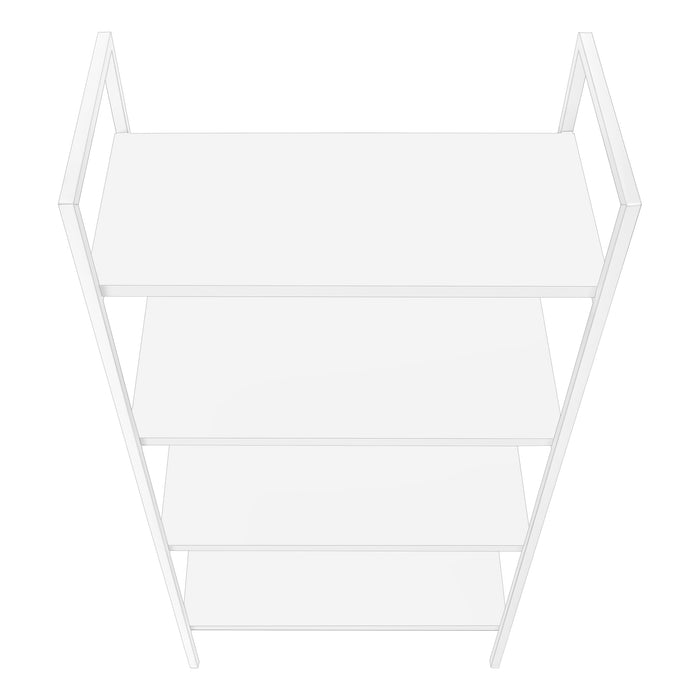 White White Metal Bookcase