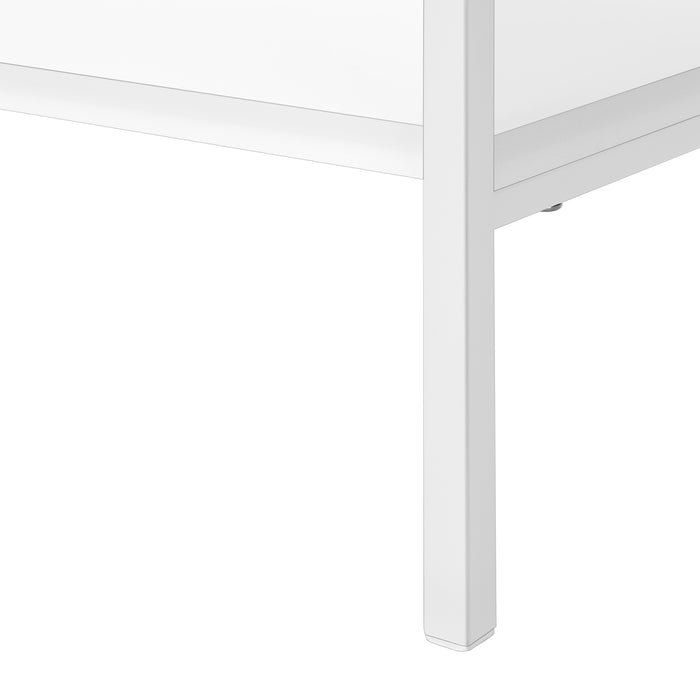 White White Metal Bookcase