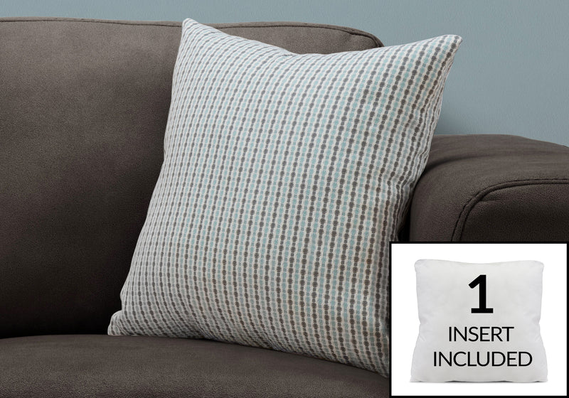 Light Blue Grey Abstract Dot 1pc Pillow