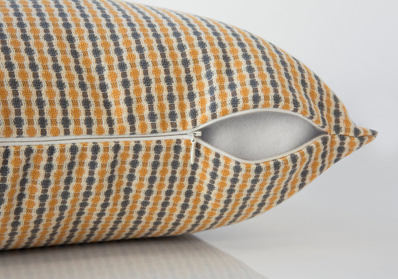Gold Grey Abstract Dot 1pc Pillow