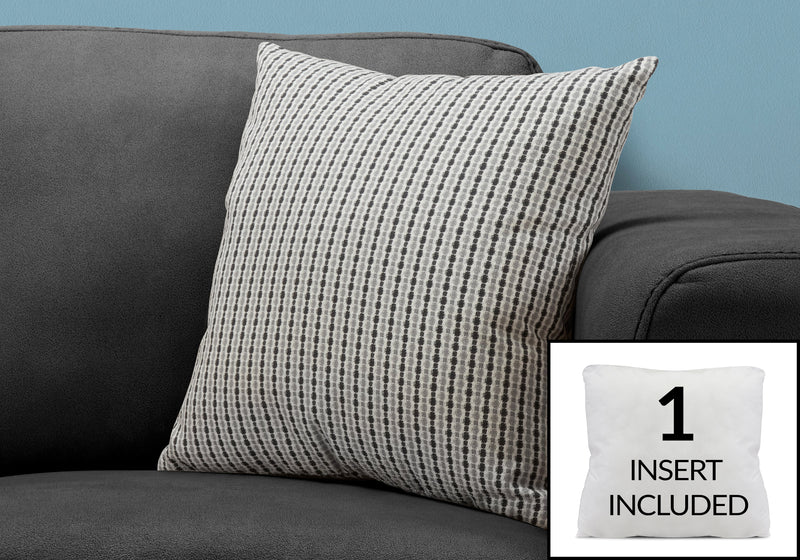 Light Grey Black Abstract Dot 1pc Pillow