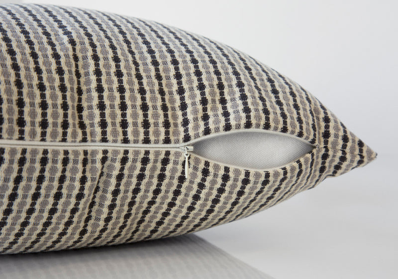 Light Grey Black Abstract Dot 1pc Pillow