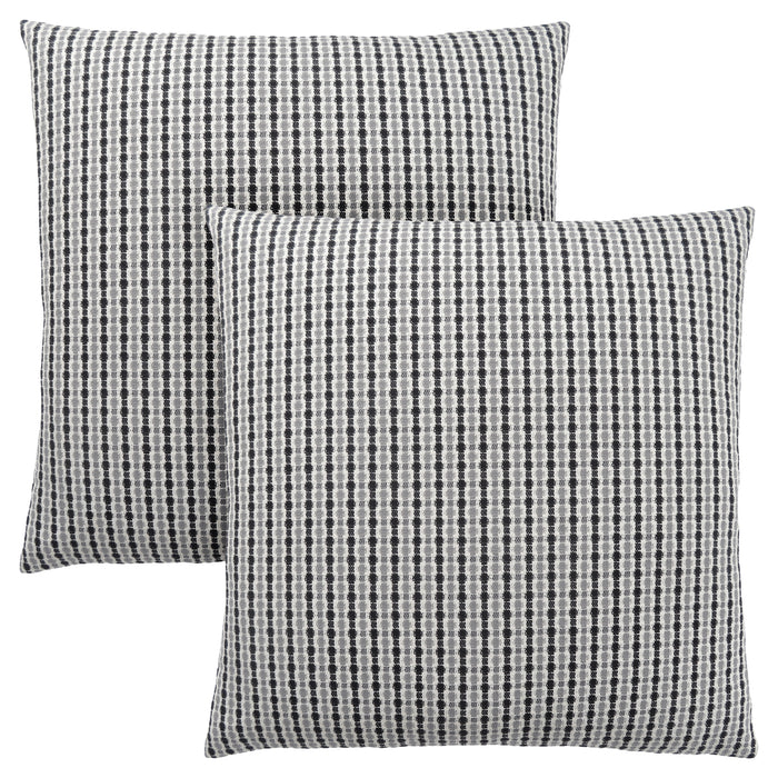 Light Grey Black Abstract Dot 2pcs Pillow