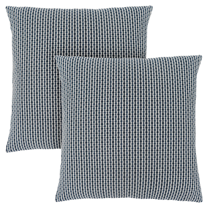 Light Dark Blue Abstract Dot 2pcs Pillow