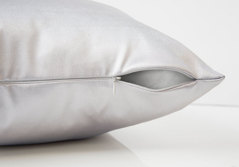 Silver Satin 2pcs Pillow
