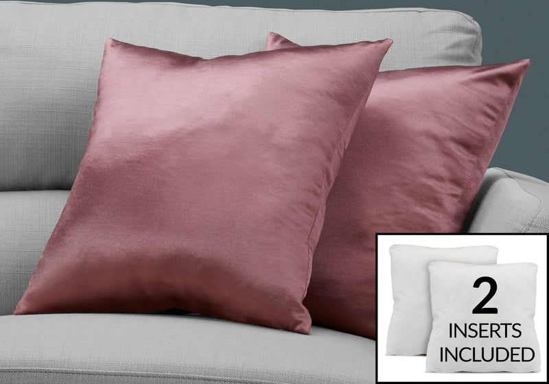 Pink Satin 2pcs Pillow