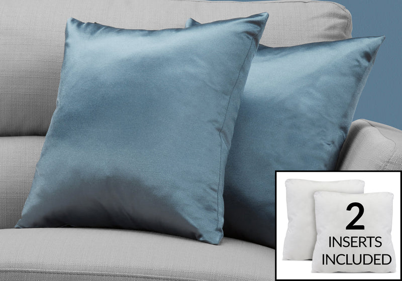 Pale Blue Satin 2pcs Pillow
