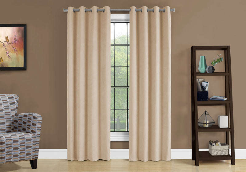 Beige Darkening 2-Piece Curtain Panel - 54\" x 84\"