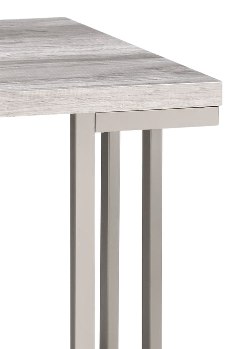 Jesse 22\" Modern End Table - Grey and Pewter with Metal Base
