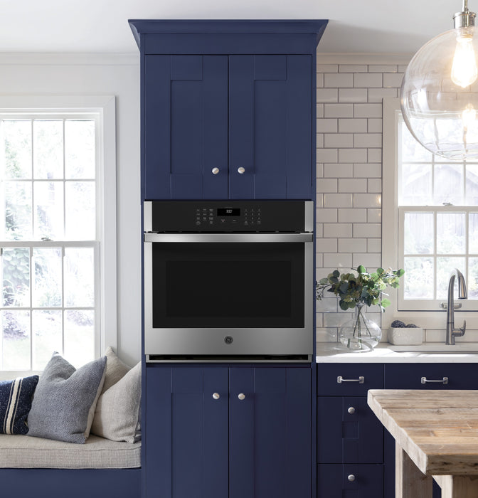 GE 27\" 4.3 Cu. Ft. Electric Wall Oven with Self Clean TrueTemp System - ADA Compliant - Stainless - JKS3000SNSS