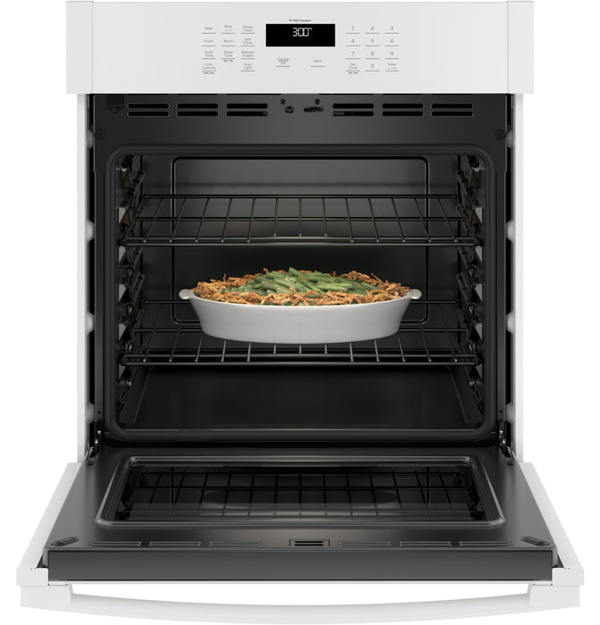 GE 27\" 4.3 Cu. Ft. Electric Wall Oven with Self Clean TrueTemp System - ADA Compliant - White - JKS3000DNWW