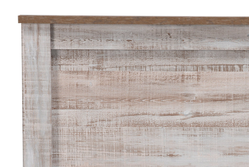 Kaia Panel Headboard, Whitewash - Queen Size