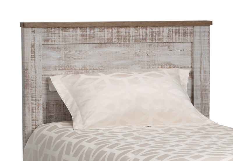 Kaia 6pc Bedroom Set with Panel Bed, Dresser, Mirror & Nightstand for Kids, Whitewash - Twin Size