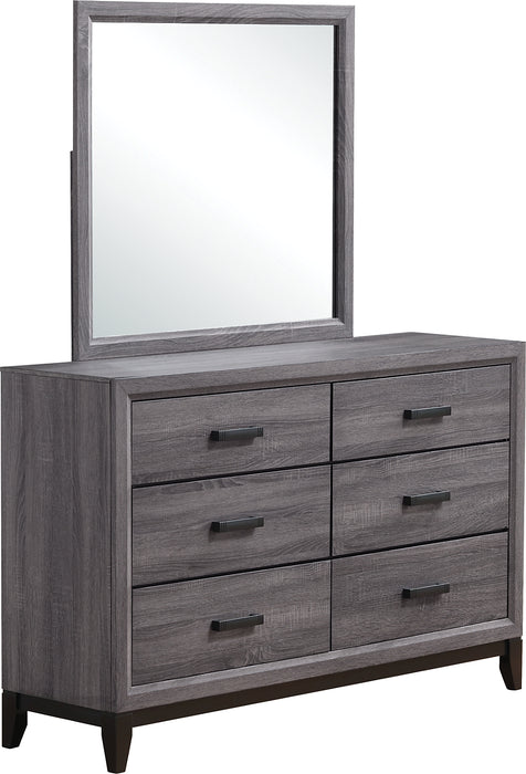 Kate Bedroom Dresser Mirror - Grey/Brown