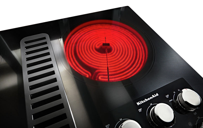 KitchenAid 36\" 5-Element Electric Cooktop - Black - KCED606GBL