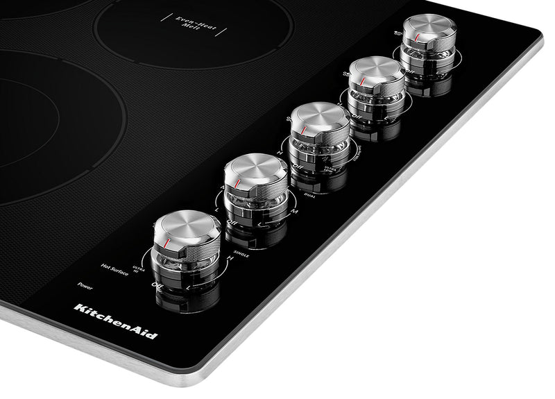 KitchenAid 30\" 5-Element Electric Cooktop - Stainless Steel - KCES550HSS