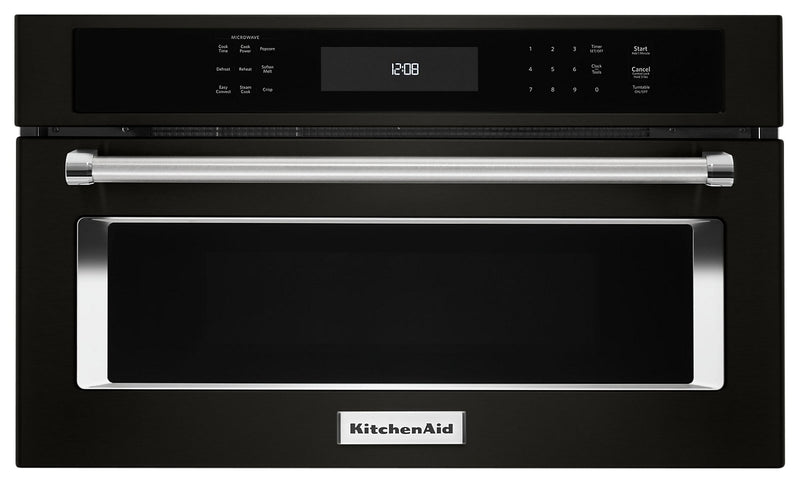 KitchenAid 1.4 Cu. Ft. Built-In Microwave with 900 Watts Cooking - Black Stainless Steel with PrintShield™ Finish - KMBP100EBS