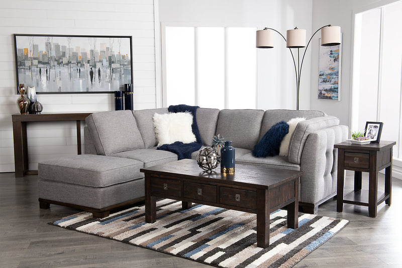 Konagrove 24\" Rustic End Table with Storage and Shelf - Dark Brown  Wood