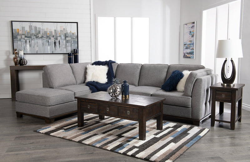 Konagrove 48\" Rustic Coffee Table with Storage and Casters - Dark Brown  Wood