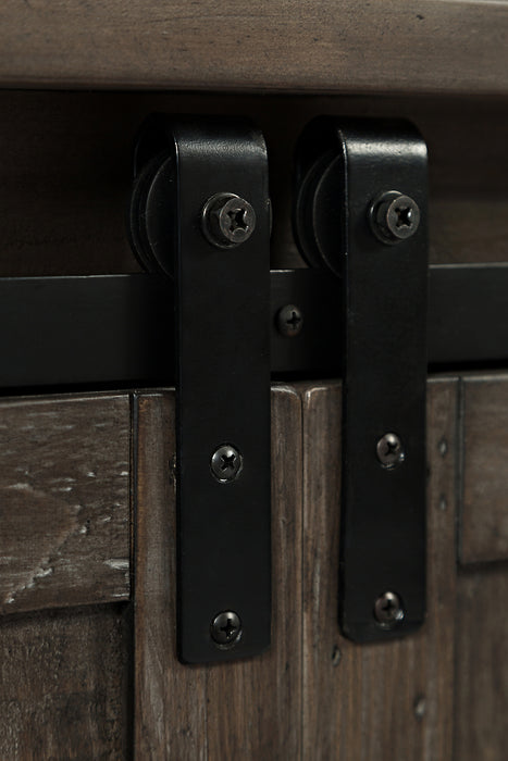 Madison 104\" Rustic 3-Piece Wall Unit Entertainment Centre with Storage and Cable Management for TVs up to 65\"- Brown