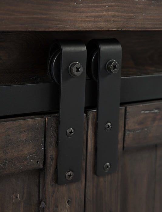 Madison 50\" Rustic Coffee Table With Storage, Shelf and Casters - Grey Brown Wood