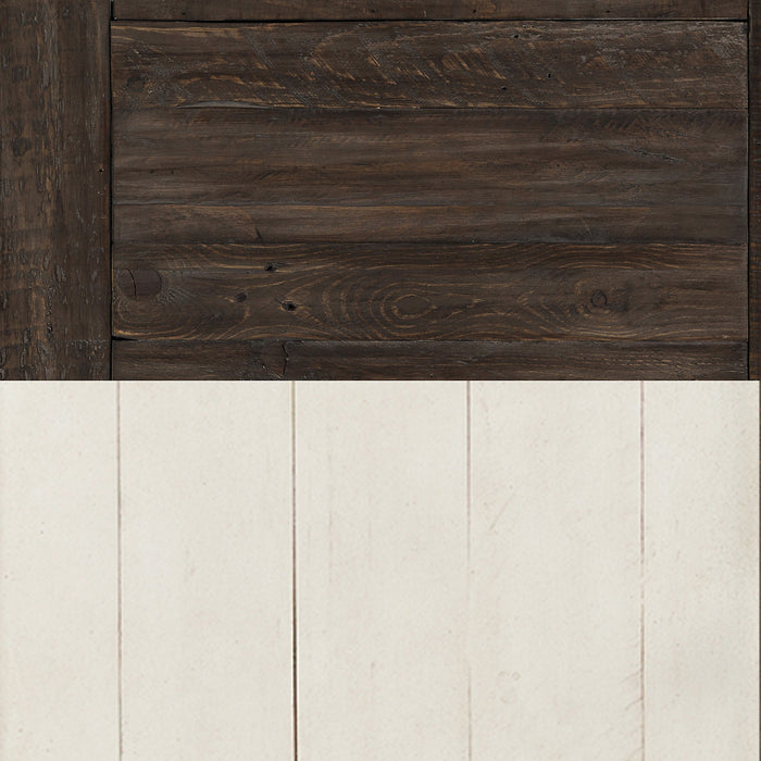 Madison 50\" Rustic Coffee Table With Storage, Shelf and Casters - White Wood