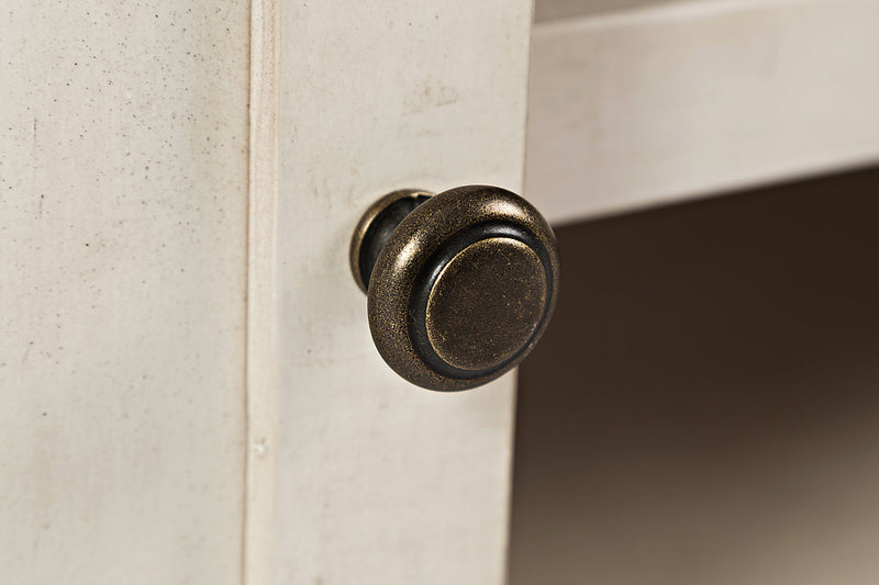 Madison 24\" Rustic End Table with Storage and Shelf - White Wood