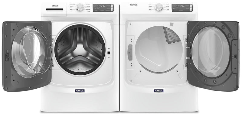 Maytag Front-Load 5.2 Cu. Ft. Washer with Extra Power and 7.3 Cu. Ft. Electric Dryer – White