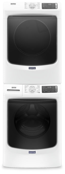 Maytag Front-Load 5.5 Cu. Ft. Washer with Extra Power and 7.3 Cu. Ft. Electric Steam Dryer – White