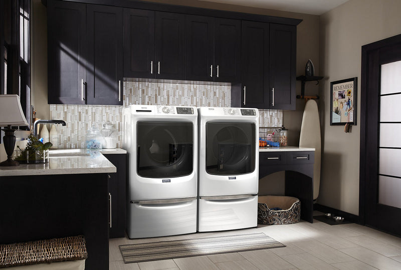 Maytag Front-Load 5.5 Cu. Ft. Washer with Extra Power and 7.3 Cu. Ft. Electric Steam Dryer – White