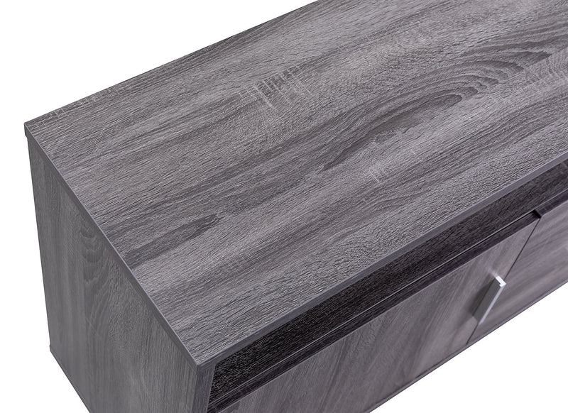 Malibu 72\" 2-Piece Entertainment Centre with Storage and Cable Management for TVs up to 80\"- Distressed Grey