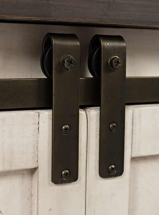 Madison 104\" Rustic 3-Piece Entertainment Centre with Storage and Cable Management for TVs up to  65\"- White