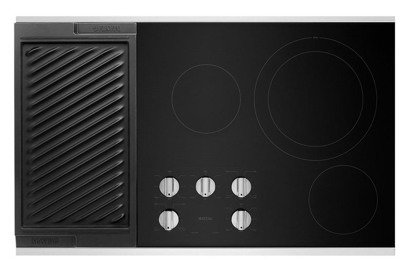 Maytag 36\" 5-Element Electric Cooktop - Stainless Steel - MEC8836HS