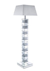 Memphis 54.3\" Glam Floor Lamp with Glass, Mirror and Acrylic Crystals