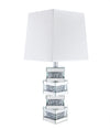 Memphis 29.9\" Glam Table Lamp with Glass, Mirror and Acrylic Crystals
