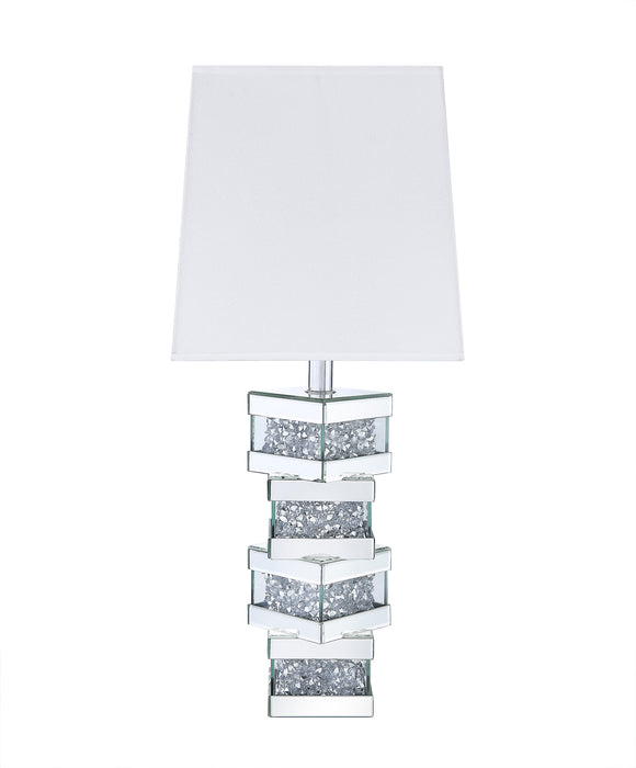 Memphis 29.9\" Glam Table Lamp with Glass, Mirror and Acrylic Crystals