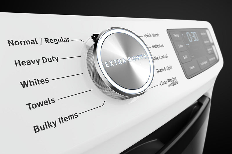 Maytag Front-Load 5.2 Cu. Ft. Washer with Extra Power and 7.3 Cu. Ft. Electric Dryer – White