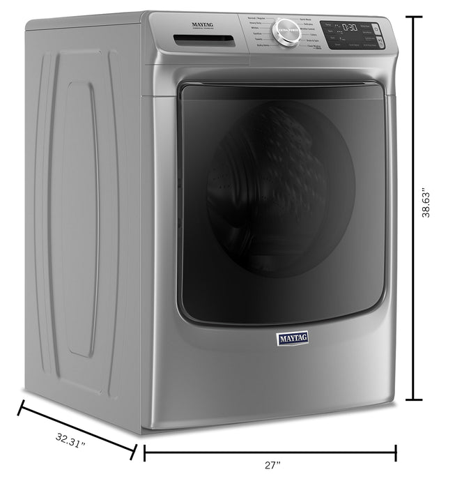 Maytag Front-Load 5.5 Cu. Ft. Washer with Extra Power and 7.3 Cu. Ft. Electric Steam Dryer – Slate
