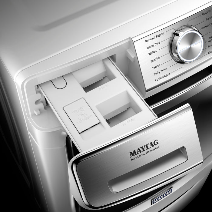 Maytag 5.8 Cu. Ft. Smart Front-Load High-Efficiency Steam Washer - White - Stackable - MHW8630HW