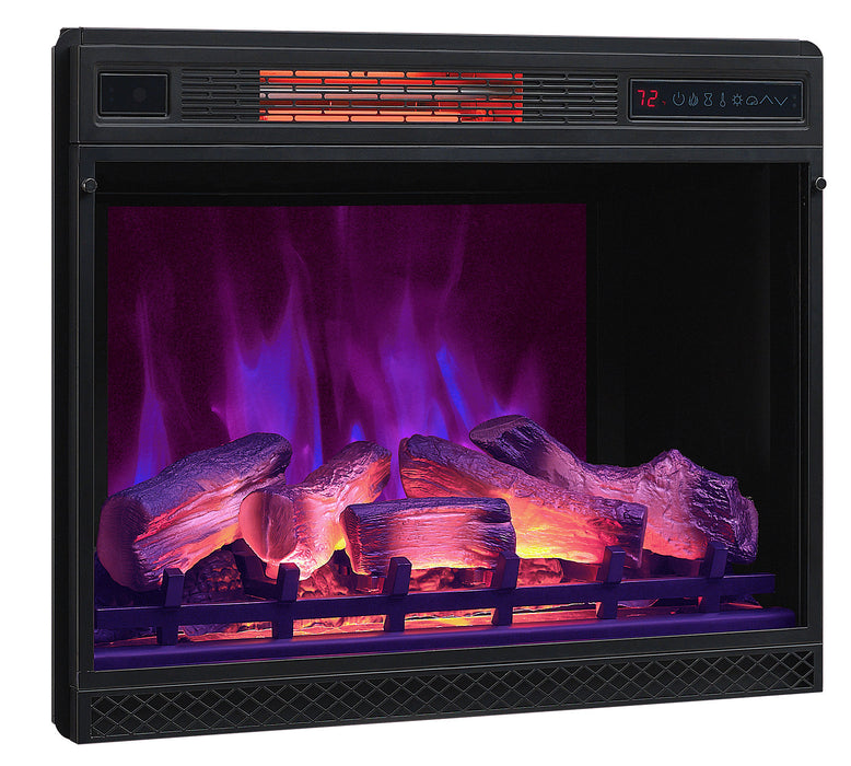 Munich 68\" Electric Fireplace TV Stand with Storage and Cable Management for TVs up to 75\"- Espresso