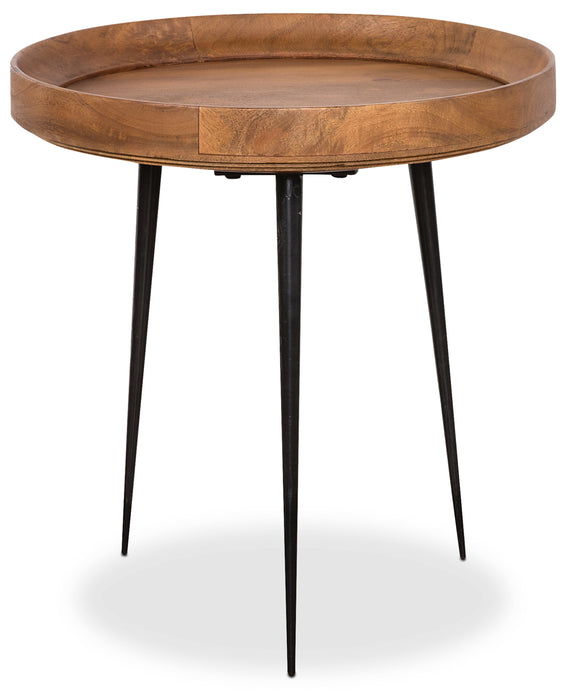 Nashik 20\" Round Accent Table - Brown