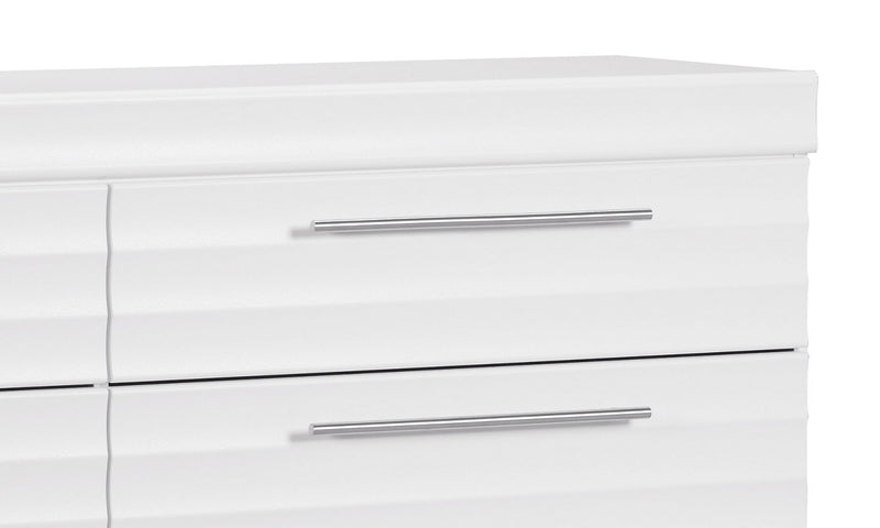 Olivia 6-Piece Queen Storage Bedroom Package with 2 Nightstands – White