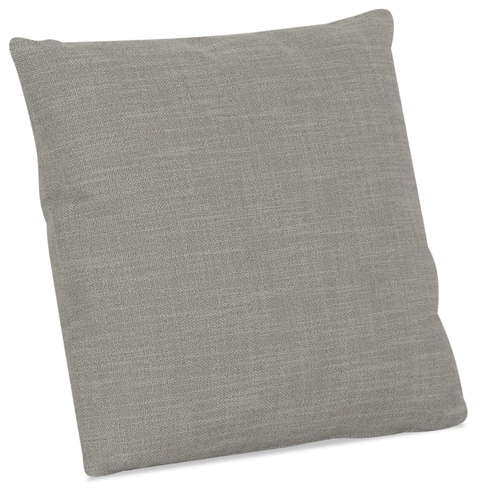 Linen-Look Fabric Accent Pillow - Cabo Silver