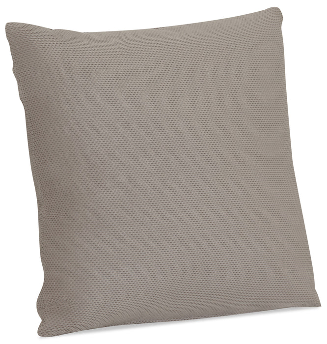 Textured Polyester Accent Pillow - Plush Pewter