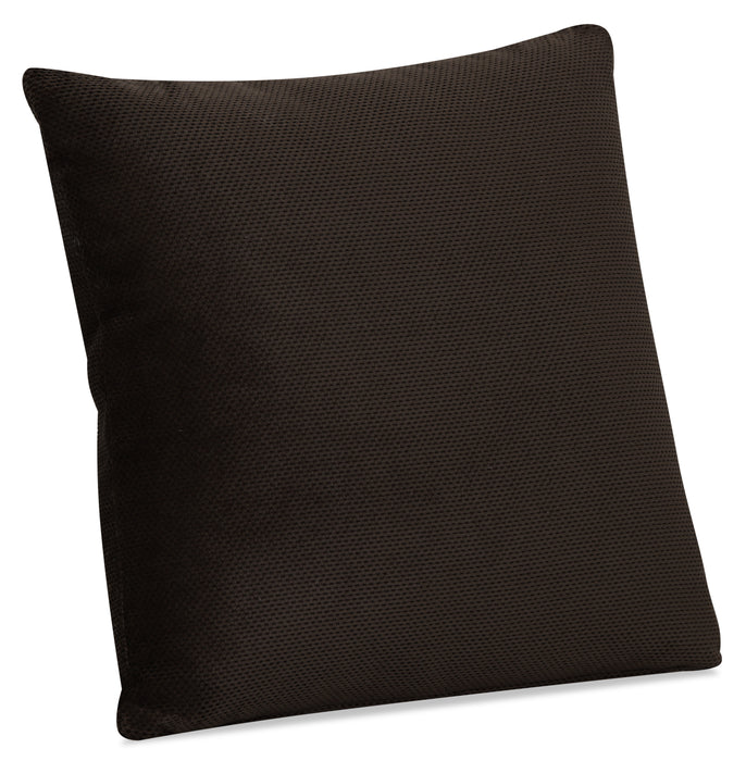 Textured Polyester Accent Pillow - Plush Chocolate